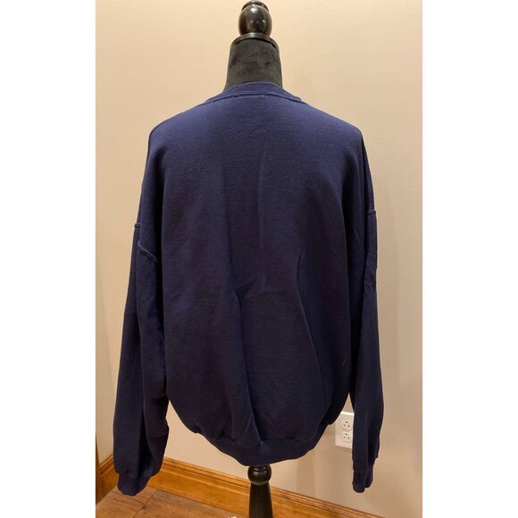 Callan Navy Christmas Sweatshirt  Holiday Reindeer Rudolph on Front Size XL - Picture 4 of 7